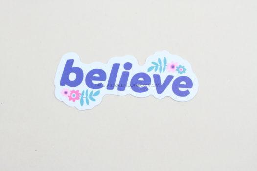 Believe Sticker