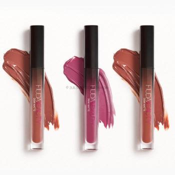 HUDA BEAUTY Demi Matte Cream Liquid Lipstick in Feminist, SHEro, and Lady Boss