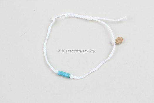 Teal and White Bracelet 