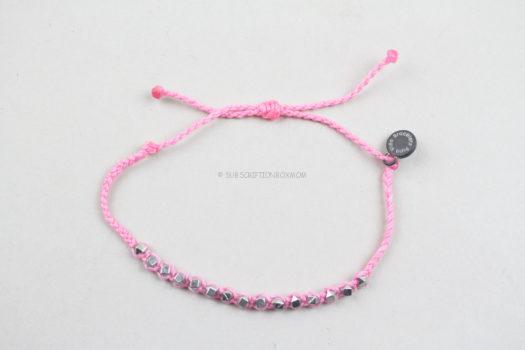 Pale Pink and Silver Beaded Bracelet 