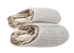 PJ Salvage Faux Trim Cable Slipper