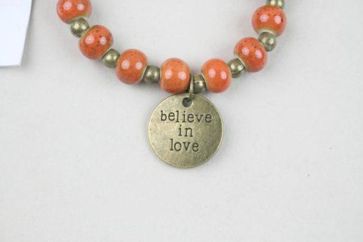 Tickled Pink Clay Charm Bracelet
