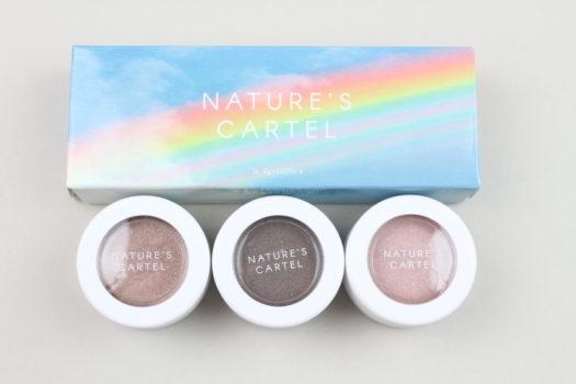 NATURE'S CARTEL Eyeshadow Trio in Champagne Scandal, Tan Lines From Tahiti, and 90's Nude