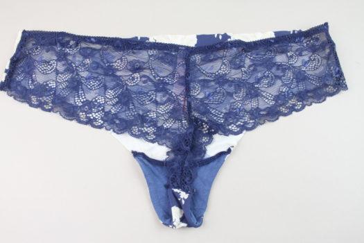 Blue Floral and Blue Lace Thong