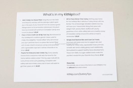KitNipBox November 2020 Cat Subscription Box Review