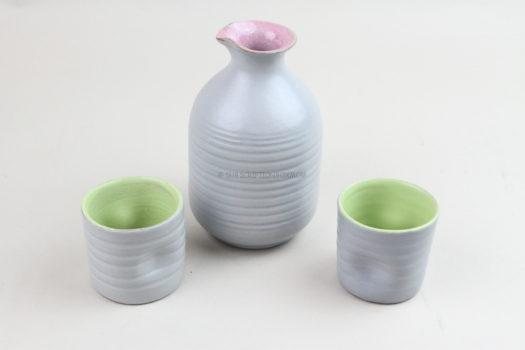 3-Piece Ceramic Sake Set, Nepal 
