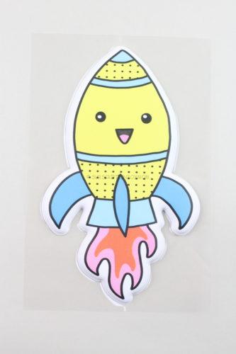 Rocket Puffy Sticker