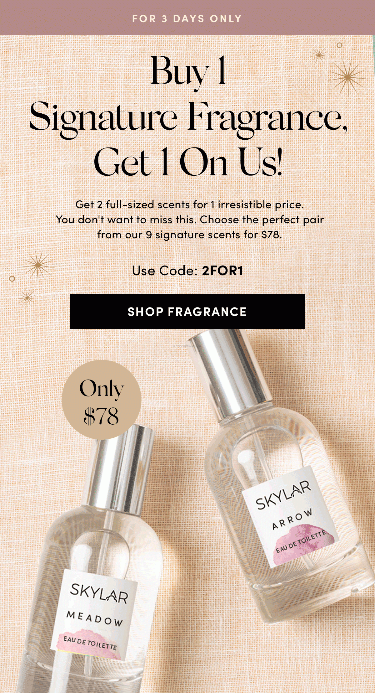 Skylar Buy 1, Get 1 Free November Coupon