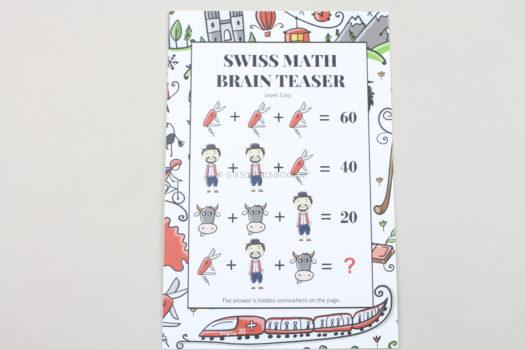 Swiss Math Brain Teaser