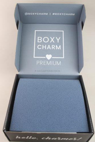 Boxycharm Premium ships in a large black box.