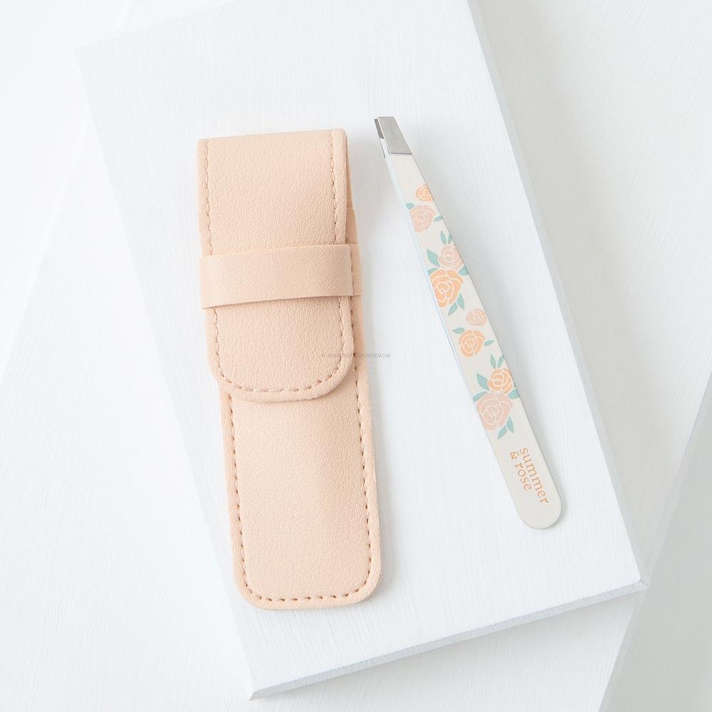 Summer & Rose Rose Tweezer with Pouch 