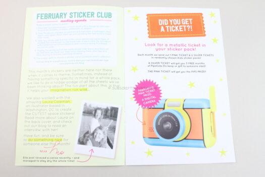 Pipsticks February 2021 Kids Sticker Club Review