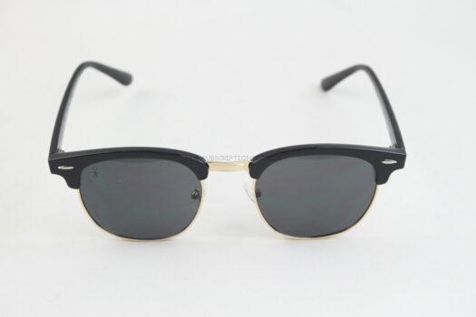 Black Half-Frame Shades Club Sunglasses