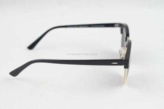 Black Half-Frame Shades Club Sunglasses