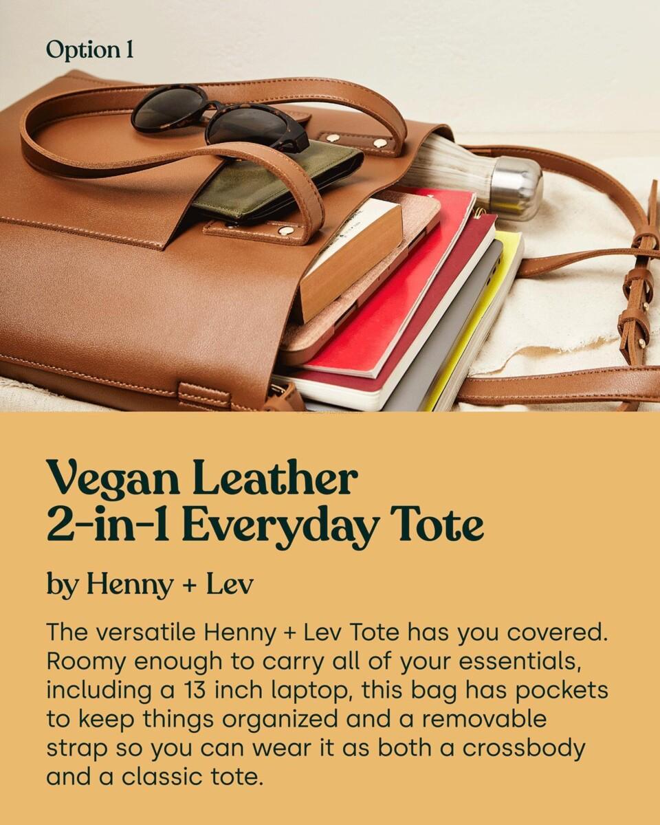 Henry + Lev Vegan Leather 2 in 1 Everyday Tote