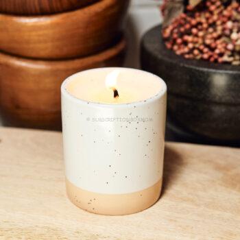 Speckled Ceramic Candle