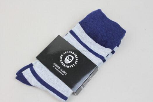 Lahman's Beard Co. Grey and White Striped Socks