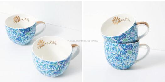 Lilly Pulitzer Ceramic Mugs Set of 2 ($42 Value)