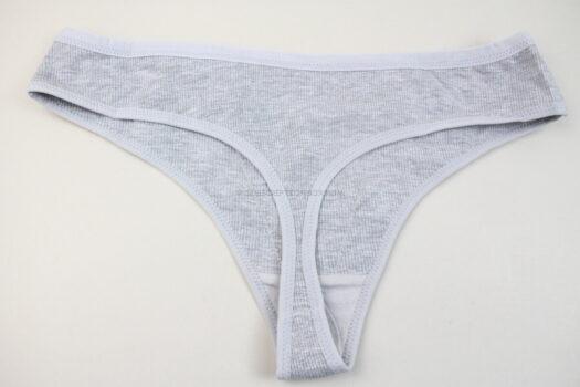 Grey Lace Thong