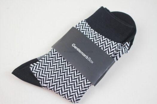 Gray & Black Herringbone Socks