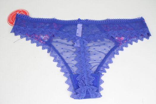 Blue Lace Thong