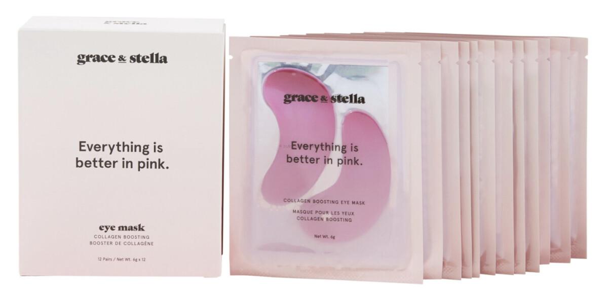 grace & stella pink eye masks (12 pack) - $24 Value