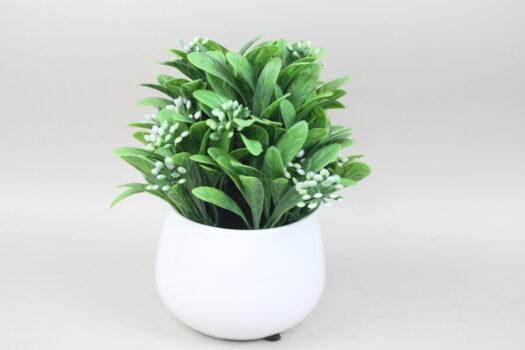 Faux Plant in Ceramic Pot