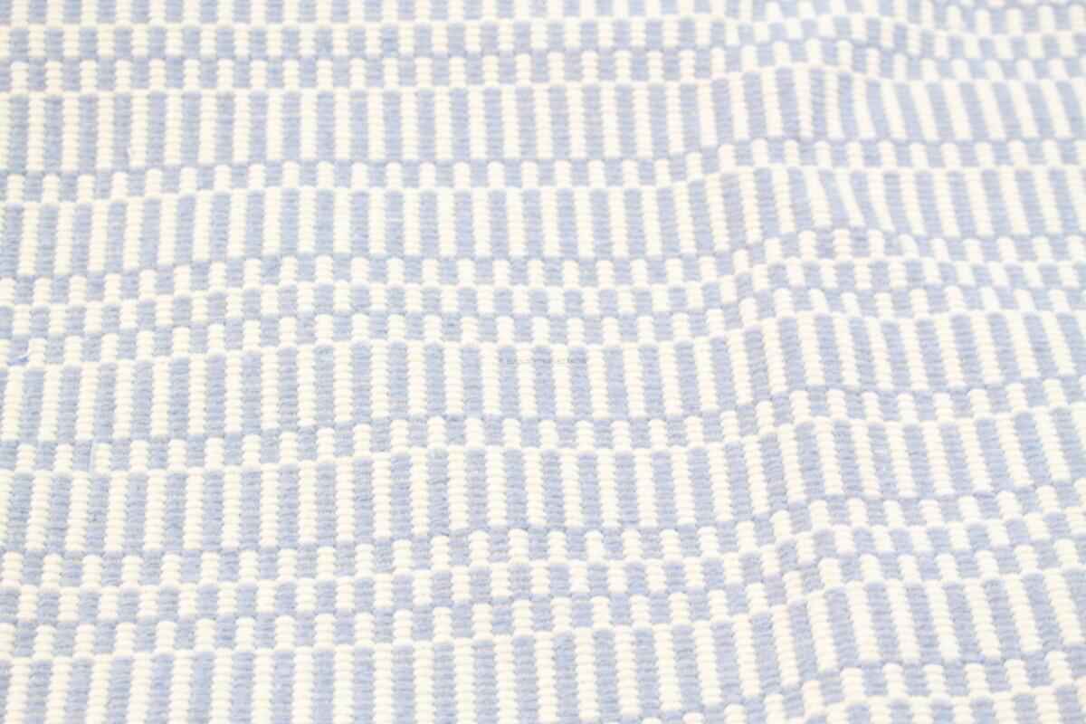 Woven Rug in Light Blue