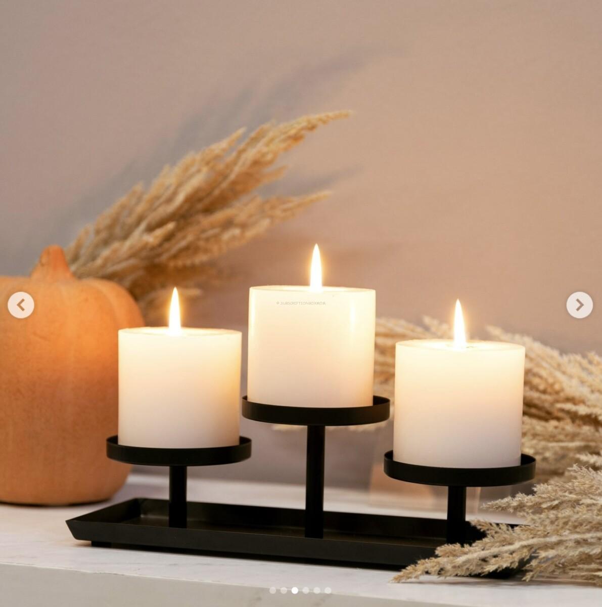 Three tired candle holder