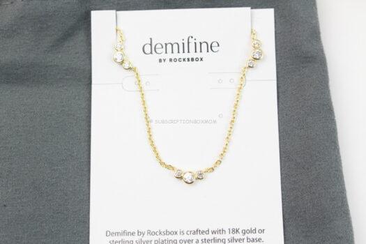 Demifine by Rocksbox 18k Gold Plated CZ Station Necklace