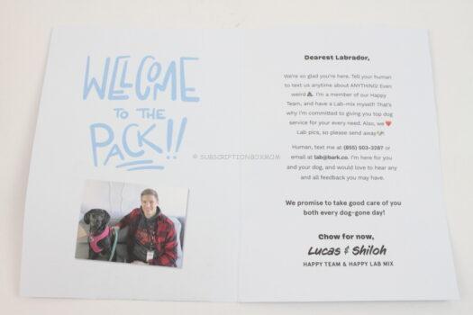 Lab welcome card