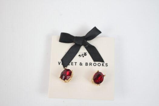 Violet & Brooks Red Stud Earrings $20
