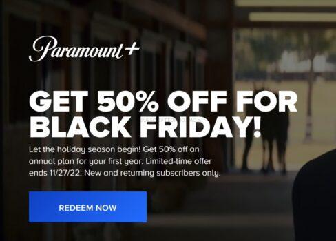 Paramount Plus Black Friday 2022 Coupon Code