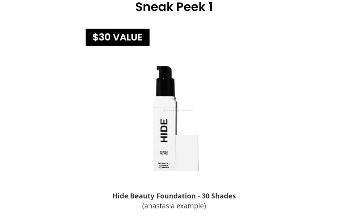 Hide Beauty Foundation - 30 Shades
(anastasia example)