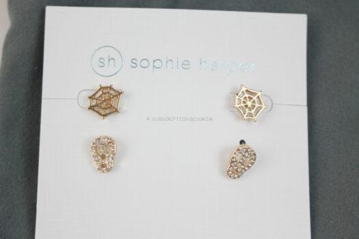 Sophie Harper Spider Web and Skull Stud Set