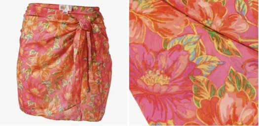 Beach Riot Melanie Sarong in Miami Peony (Standard & Plus) - $58 Value (Choice 2)