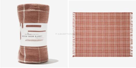 Little Korboose Woven Throw Blanket in Rust or Taupe - $60 Value