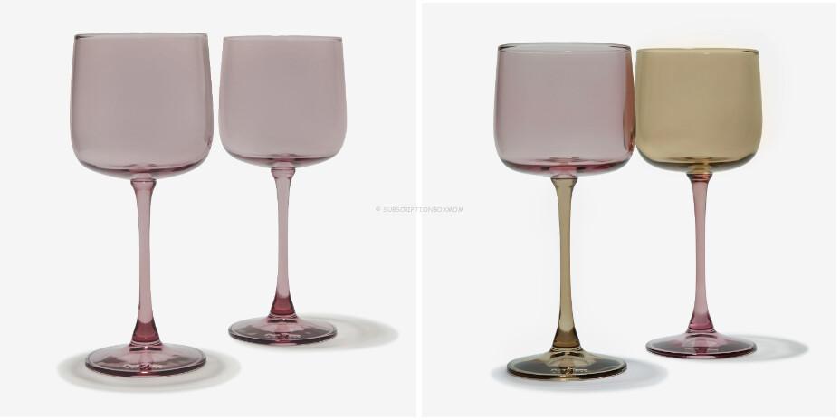 Our Place Tinted Wine Glasses in Two Tone or Solid (Set of 2) - $50 Value