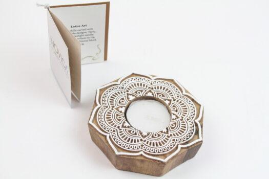 Lotus Art Tea Light by Tariq Khan