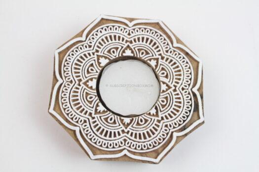 Lotus Art Tea Light by Tariq Khan