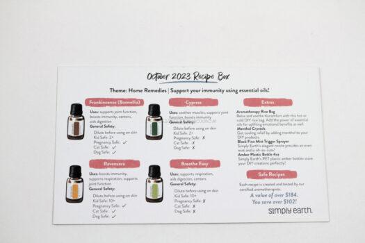 Simply Earth October 2023 Essential Oil Subscription Review