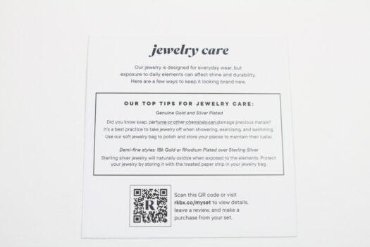 Jewelry Care Card