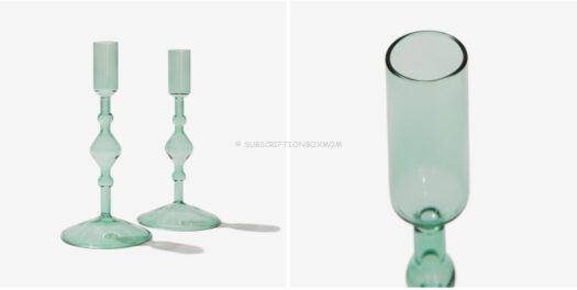 Poketo - Glass Candlestick Holder Set of 2 - $56 Value