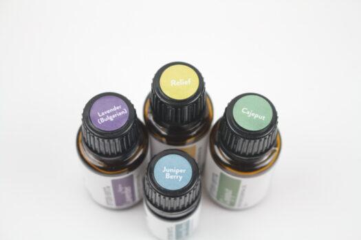 Stickers on essential oils