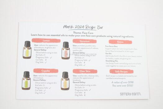 Simply Earth March 2024 Essential Oil Review