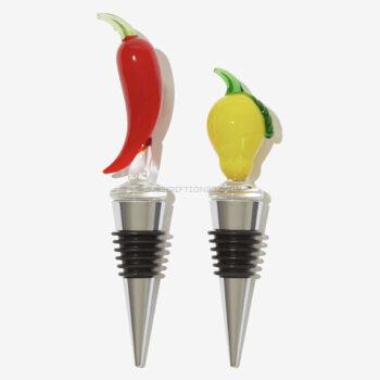 sandralexandra - BOTTLE STOPPERS SET OF 2 - LEMON & CHILI - $46 Value