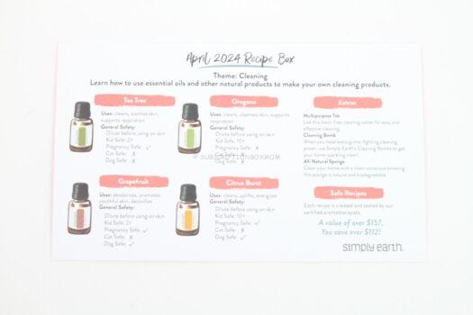 Simply Earth April 2024 Essential Oil Review 