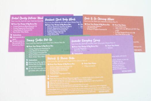 Simply Earth Recipe Cards